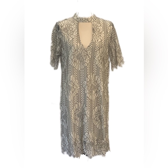 Socialite Dresses & Skirts - Socialite ~ Boho Stitching Dress Keyhole Front & Back Raw Hem Size Medium